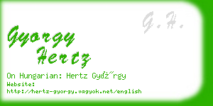 gyorgy hertz business card